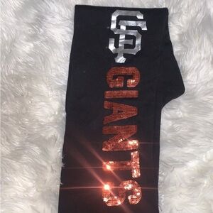 LIMITED EDITION PINK VICTORIAS SECRET SF GIANTS MLB BLING SEQUINS SWEATPANTS